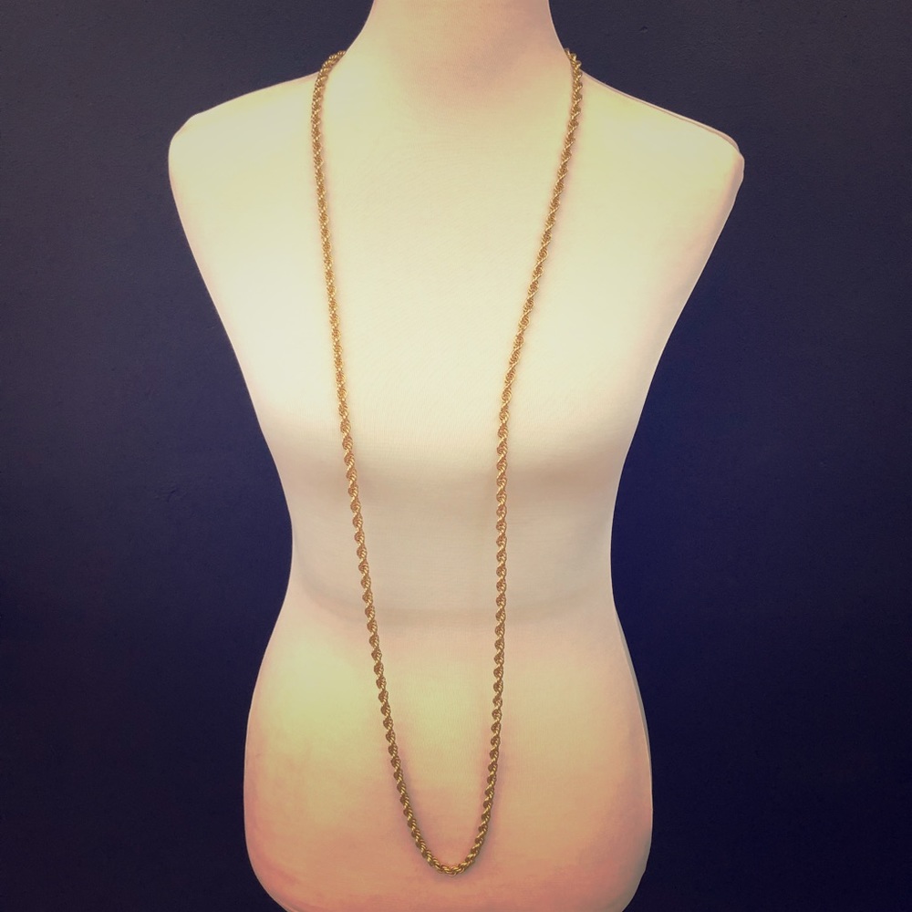 Vintage Monet Gold Rope Chain Necklace